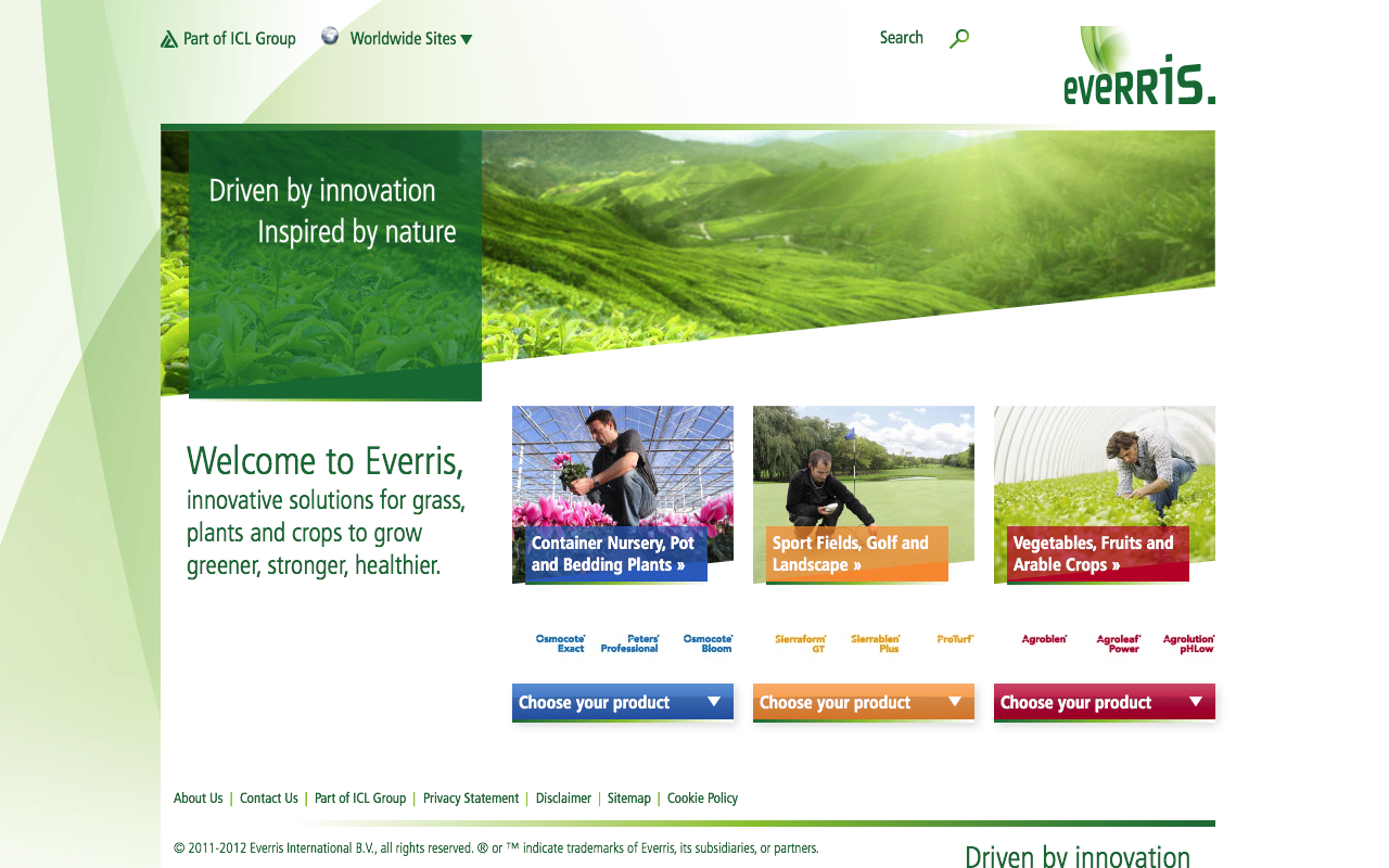 Everris – Landingpage - desktop Everris – Landingpage - desktop