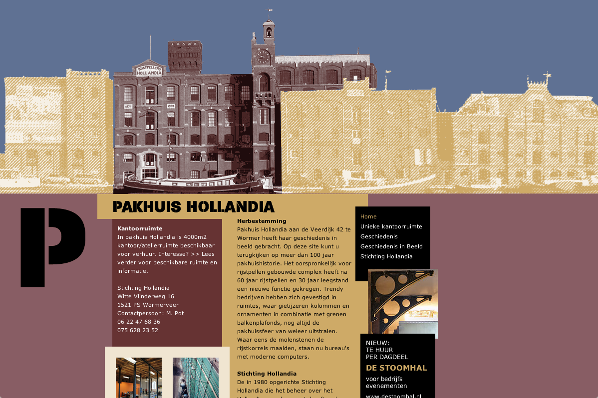 Pakhuis Hollandia - Home - desktop Pakhuis Hollandia - Home - desktop
